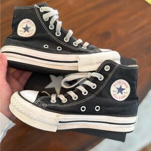 Converse Chuck Taylor All Star High Tops – Black/White (Youth Size 2)